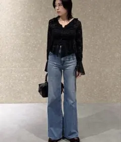MOUSSY ADVANCED LONG LEG フレア 25インチ1度着用