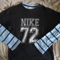 NIKE 黒×ボーダー長袖カットソー 150㌢