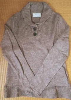 ハートマーケット好きな方に　ニット　Lサイズ　ベージュブラウン