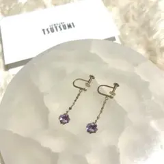 【美品】K10 ライトアメジスト　イヤリングのサムネイル