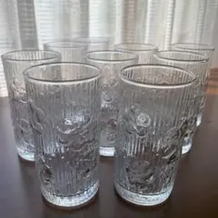 グラス　花柄　9個セット まとめ売り