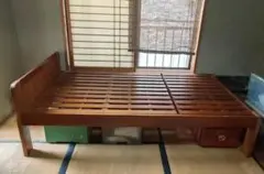 大きめシングル　木製すのこベッド1台　幅105×長さ195cm スラットベッドのサムネイル