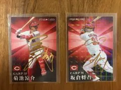 サイン入り 広島東洋カープ STAR CARD 2023 菊池涼介 坂倉将吾
