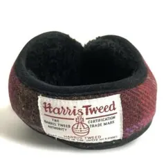 Harris Tweed イヤーマフ 耳あて チェック柄 ピンクのサムネイル