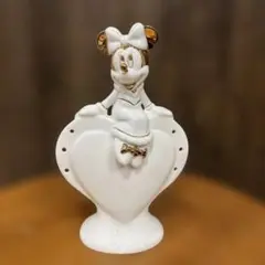 加藤工芸　ミニー ハート型陶器置物