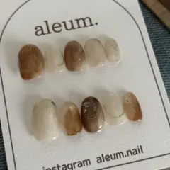 【新品未使用】ニュアンス ネイルチップ aleum ラウドショート Sサイズ