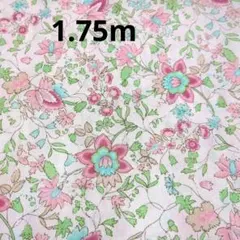 1.75m 綿60ローン　東洋的な花柄　延長不可