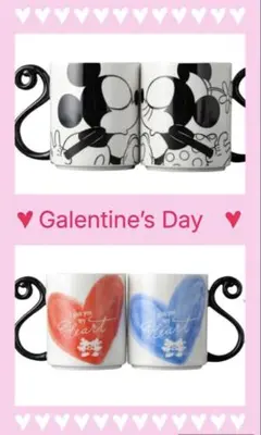 Mickey & Minnie マグカップ2個セット