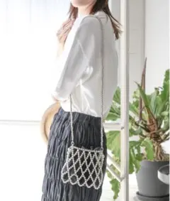 LEPSIM ビーズミニバッグ