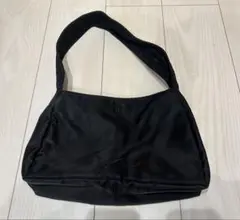 codibook ブラックナイロンハンドバッグ