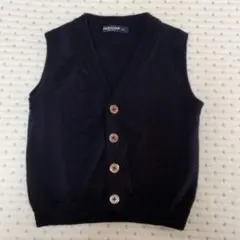 ファミリア　ベスト　毛100%　ネイビー　100cm