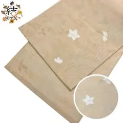 MO-3372 夏帯 京袋帯 紗 桔梗の花模様 金糸 生成色