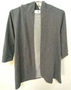 前開きロングパーカー（グレー）