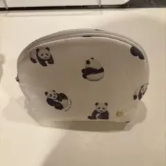 ジェラートピケ パンダ柄ポーチ