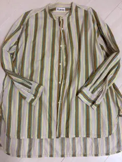 N ストライプ 長袖シャツ