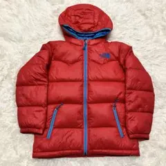 《状態良130人気早い者勝ち》キッズノースフェイスダウンジャケット一部リペア有