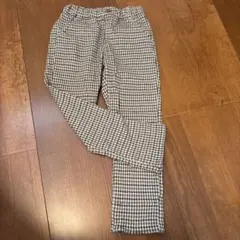 キッズ チェック柄 ロングパンツ