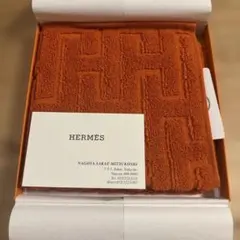 HERMÈS オレンジ タオルハンカチ