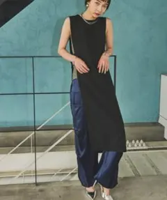 黒ロングワンピース長袖