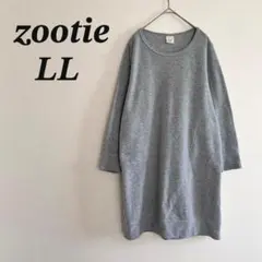 zootie チュニック LL 회색 원피스 大きいサイズ 体型カバー
