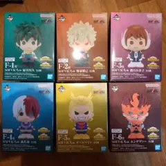 一番くじ　ヒロアカ　ソフビくちゅ６種セット