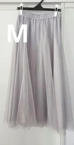 ハニーズ チュールスカート ライトグレー M