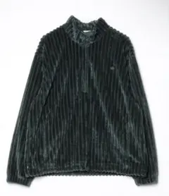 adidas フリース ハーフジップコーデュロイ 太畝 ワンポイントロゴ XL