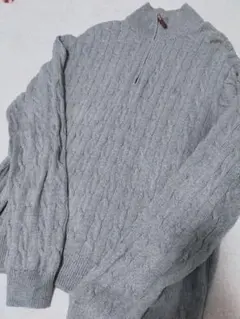 ラルフローレン ハーフジップ ケーブルニット セータ 刺繍ロゴ 2XL　XXL