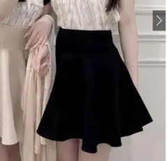 実物写真あり インパン裏地付きコルセット風フレアミニスカート[gm728]