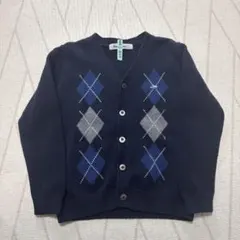 familiar アーガイル柄カーディガン 110