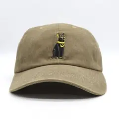 新品 オリジナル 刺繍 ベースボール キャップ 猫 動物 アニマル ベージュ