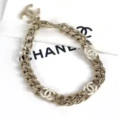 希少 シャネル 08P ターンロック ココマーク ブレスレット レザー 