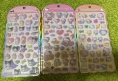 プ*読様 【正規品】コットンパフィーシール　ハローキティ　マイメロ　クロミ　セッ