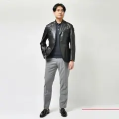 美品Cinquanta（チンクアンタ） ラムレザー ジャケット H613のサムネイル