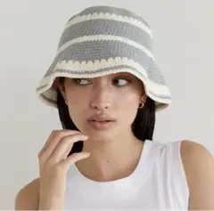Searoomlynnシールームリン ボーダークロシェハット未使用のサムネイル