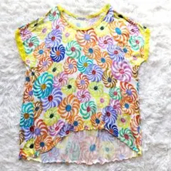 ツモリチサト トップス 2 フラワープリント 花柄 シルク混 日本製 ゆったりのサムネイル