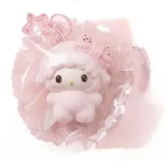 ピンク ヒツジ 着ぐるみ マスコット スクイーズ キーホルダー