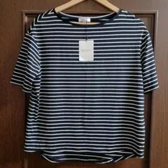 新品 プラステ PLST ストレッチジャージーカットソー 半袖 ボーダーのサムネイル