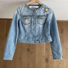 美品Blumarine ファー付きデニムジャケット Buy Blumarine women blue jeans jacket with fur for $808