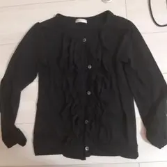 SMELL SWEET ブラックカーディガン フリルデザイン