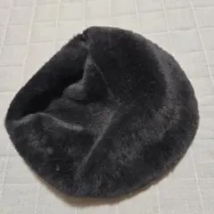 GLOBAL WORK　黒いファー ベレー帽