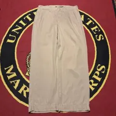 Ralph Lauren ギャバジンスラックス クリーム色 90s レア物 - メルカリ