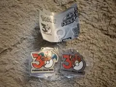 ポケモン30周年 メタルチャームマスコット リザードン ヒトカゲ
