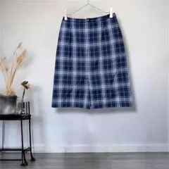 EAST BOY◎イーストボーイ　タータンチェック　スカート　ブルー系　9号