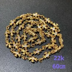 22k ダイヤ　タイニーチェーン　ネックレス