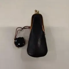 【新品未使用】がま口印鑑ケース　黒