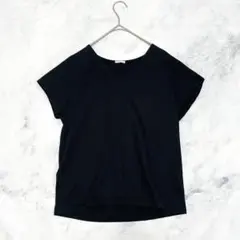 ドレステリア Vネック フレンチスリーブ カットソー Tシャツ 38 日本製 黒のサムネイル