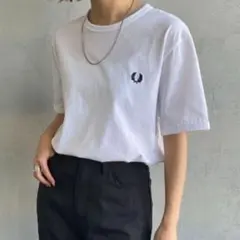 【美品】FRED PERRY/ワンポイントロゴ刺繍 ショートスリーブリンガーTのサムネイル