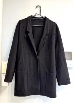 LEQUIPE ヨシエイナバ　黒 ウール　ジャケット/コート　穴あきデザイン