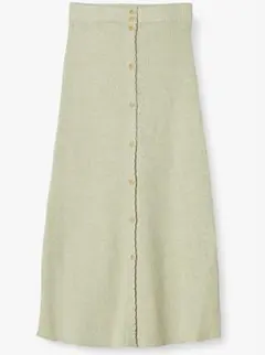 Lily Brown ボタニカルニットスカート Fサイズ　ミントグリーン